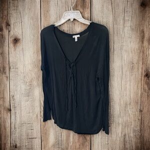 Victoria’s Secret PINK Women's Black Long Sleeve Top